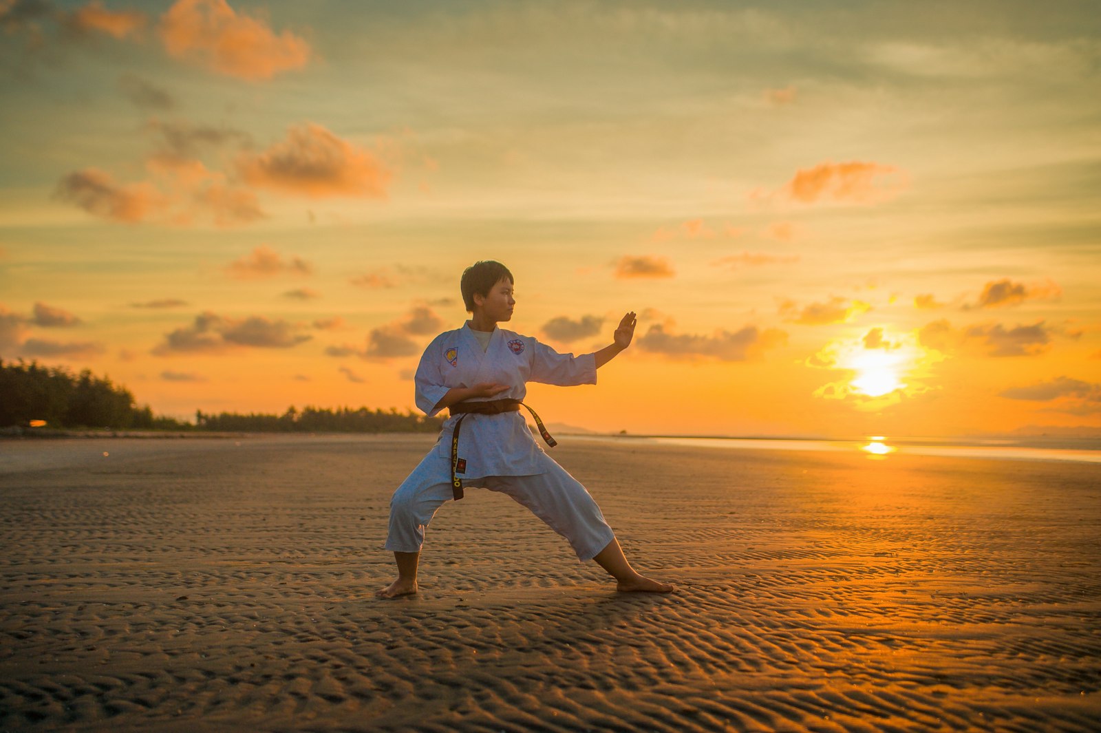 Karate practice